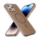 For iPhone 14 Pro Max Translucent Frosted Skin PC MagSafe Phone Case(Desert Gold) - 3