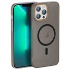 For iPhone 13 Pro Max Translucent Frosted Skin PC MagSafe Phone Case(Black) - 1