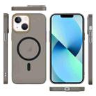 For iPhone 13 Translucent Frosted Skin PC MagSafe Phone Case(Black) - 2