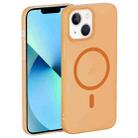 For iPhone 13 Translucent Frosted Skin PC MagSafe Phone Case(Orange) - 1
