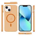 For iPhone 13 Translucent Frosted Skin PC MagSafe Phone Case(Orange) - 2
