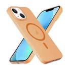 For iPhone 13 Translucent Frosted Skin PC MagSafe Phone Case(Orange) - 3