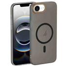 For iPhone 16e Translucent Frosted Skin PC MagSafe Phone Case(Black) - 1