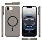 For iPhone 16e Translucent Frosted Skin PC MagSafe Phone Case(Black) - 2