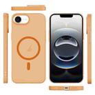 For iPhone 16e Translucent Frosted Skin PC MagSafe Phone Case(Orange) - 2