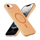 For iPhone 16e Translucent Frosted Skin PC MagSafe Phone Case(Orange) - 3