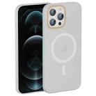 For iPhone 12 Pro Translucent Frosted Skin PC MagSafe Phone Case(White) - 1