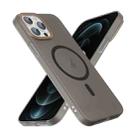 For iPhone 12 Pro Max Translucent Frosted Skin PC MagSafe Phone Case(Black) - 3