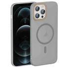 For iPhone 12 Pro Max Translucent Frosted Skin PC MagSafe Phone Case(Grey) - 1