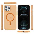 For iPhone 12 Pro Max Translucent Frosted Skin PC MagSafe Phone Case(Orange) - 2