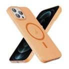 For iPhone 12 Pro Max Translucent Frosted Skin PC MagSafe Phone Case(Orange) - 3