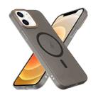 For iPhone 12 Translucent Frosted Skin PC MagSafe Phone Case(Black) - 3