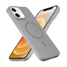 For iPhone 12 Translucent Frosted Skin PC MagSafe Phone Case(Grey) - 3