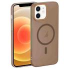 For iPhone 12 Translucent Frosted Skin PC MagSafe Phone Case(Desert Gold) - 1