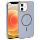 For iPhone 12 Translucent Frosted Skin PC MagSafe Phone Case(Sierra Blue) - 1