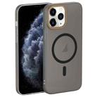 For iPhone 11 Pro Max Translucent Frosted Skin PC MagSafe Phone Case(Black) - 1