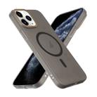 For iPhone 11 Pro Max Translucent Frosted Skin PC MagSafe Phone Case(Black) - 3