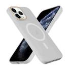 For iPhone 11 Pro Max Translucent Frosted Skin PC MagSafe Phone Case(White) - 3