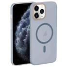 For iPhone 11 Pro Max Translucent Frosted Skin PC MagSafe Phone Case(Sierra Blue) - 1