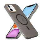 For iPhone 11 Translucent Frosted Skin PC MagSafe Phone Case(Black) - 3