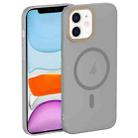 For iPhone 11 Translucent Frosted Skin PC MagSafe Phone Case(Grey) - 1