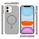 For iPhone 11 Translucent Frosted Skin PC MagSafe Phone Case(Grey) - 2