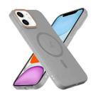 For iPhone 11 Translucent Frosted Skin PC MagSafe Phone Case(Grey) - 3