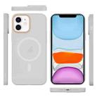 For iPhone 11 Translucent Frosted Skin PC MagSafe Phone Case(White) - 2