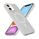 For iPhone 11 Translucent Frosted Skin PC MagSafe Phone Case(White) - 3