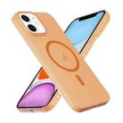 For iPhone 11 Translucent Frosted Skin PC MagSafe Phone Case(Orange) - 3