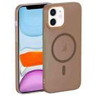 For iPhone 11 Translucent Frosted Skin PC MagSafe Phone Case(Desert Gold) - 1