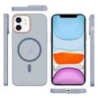 For iPhone 11 Translucent Frosted Skin PC MagSafe Phone Case(Sierra Blue) - 2