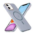 For iPhone 11 Translucent Frosted Skin PC MagSafe Phone Case(Sierra Blue) - 3