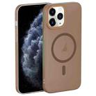 For iPhone 11 Pro Translucent Frosted Skin PC MagSafe Phone Case(Desert Gold) - 1