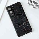 For Samsung Galaxy S25 Edge 5G Starry Sky TPU Shockproof MagSafe Phone Case(Black) - 1