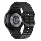 For Samsung Galaxy Watch FE / 7 / 6 / 5 / 4 xDfind Wavy Grain Stitched Colorful Buckle Silicone Watch Band(Black) - 2