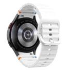 For Samsung Galaxy Watch FE / 7 / 6 / 5 / 4 xDfind Wavy Grain Stitched Colorful Buckle Silicone Watch Band(White) - 2