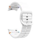 For Samsung Galaxy Watch FE / 7 / 6 / 5 / 4 xDfind Wavy Grain Stitched Colorful Buckle Silicone Watch Band(White) - 3