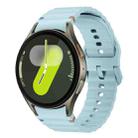 For Samsung Galaxy Watch FE / 7 / 6 / 5 / 4 xDfind Wavy Grain Stitched Colorful Buckle Silicone Watch Band(Light Blue) - 1