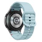 For Samsung Galaxy Watch FE / 7 / 6 / 5 / 4 xDfind Wavy Grain Stitched Colorful Buckle Silicone Watch Band(Light Blue) - 2