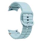 For Samsung Galaxy Watch FE / 7 / 6 / 5 / 4 xDfind Wavy Grain Stitched Colorful Buckle Silicone Watch Band(Light Blue) - 3