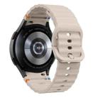 For Samsung Galaxy Watch FE / 7 / 6 / 5 / 4 xDfind Wavy Grain Stitched Colorful Buckle Silicone Watch Band(Starlight) - 2