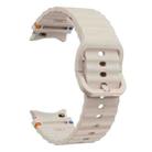 For Samsung Galaxy Watch FE / 7 / 6 / 5 / 4 xDfind Wavy Grain Stitched Colorful Buckle Silicone Watch Band(Starlight) - 3