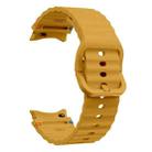 For Samsung Galaxy Watch FE / 7 / 6 / 5 / 4 xDfind Wavy Grain Stitched Colorful Buckle Silicone Watch Band(Yellow) - 3