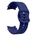 For Samsung Galaxy Watch FE / 7 / 6 / 5 / 4 xDfind Wavy Grain Stitched Colorful Buckle Silicone Watch Band(Dark Blue) - 3