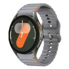 For Samsung Galaxy Watch FE / 7 / 6 / 5 / 4 xDfind Wavy Grain Stitched Colorful Buckle Silicone Watch Band(Dark Gray) - 1