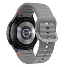 For Samsung Galaxy Watch FE / 7 / 6 / 5 / 4 xDfind Wavy Grain Stitched Colorful Buckle Silicone Watch Band(Dark Gray) - 2