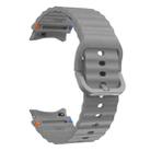 For Samsung Galaxy Watch FE / 7 / 6 / 5 / 4 xDfind Wavy Grain Stitched Colorful Buckle Silicone Watch Band(Dark Gray) - 3