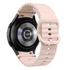 For Samsung Galaxy Watch FE / 7 / 6 / 5 / 4 xDfind Wavy Grain Stitched Colorful Buckle Silicone Watch Band(Pink) - 2