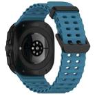For Samsung Galaxy Watch Ultra 47mm xDfind Ocean Hole Dual Buckle Silicone Watch Band(Rock Blue) - 2